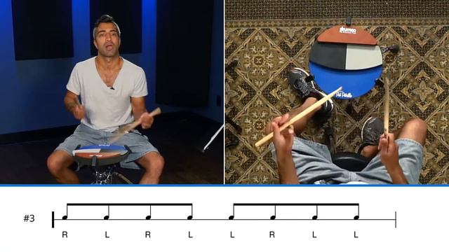 Drum Lessons (Drumeo) - Пятиминутное занятие на тренировочном пэде для начинающих. BKR