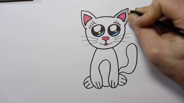 КАК НАРИСОВАТЬ КОШКУ ЛЕГКО И КРАСИВО смотреть онлайн