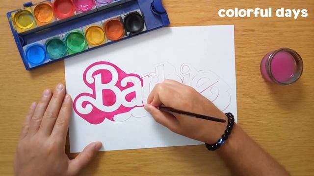 How to draw the Barbie logo 2023 смотреть онлайн