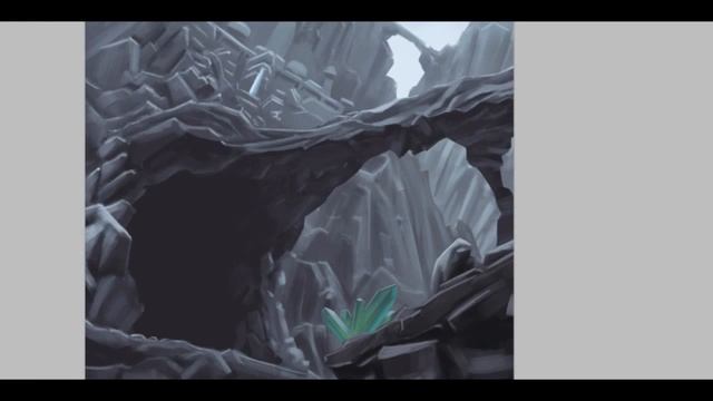 Цифровое рисование в Photoshop: Процесс создания иллюстрации - горы смотреть онлайн