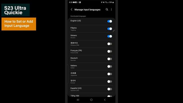 How to Set or Add Input Language in S23 Ultra - S23 Ultra Quickie смотреть онлайн