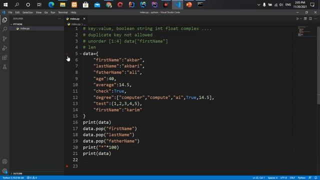 part84 اموزش توابع del,clear,pop,popitem در dictionary در python смотреть онлайн