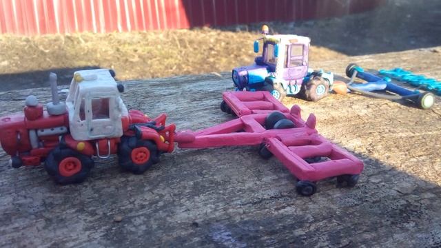 Plasticine Product The Tractor ? CHTZ T-150k Пластилиновая лепка трактор ХТЗ Т-150 к