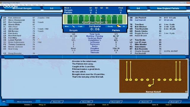 1972 New England Patriots vs Cincinnati Bengals Football Mogul 2015 смотреть онлайн