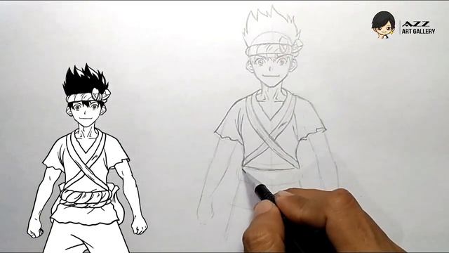How to draw Chrome from Dr. Stone смотреть онлайн