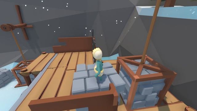 Снежная зона. Human: Fall Flat. Кооператив. смотреть онлайн