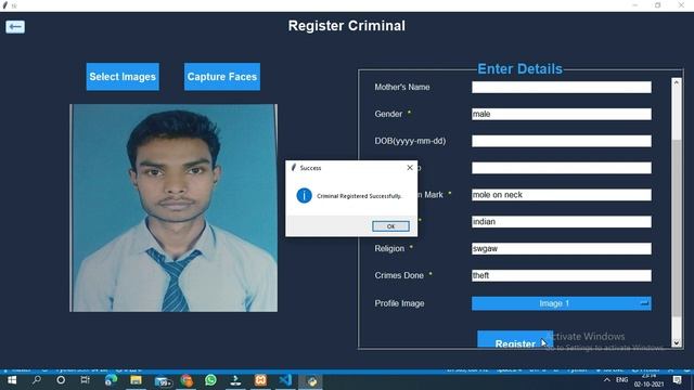 Criminal Identification System || Python Project смотреть онлайн