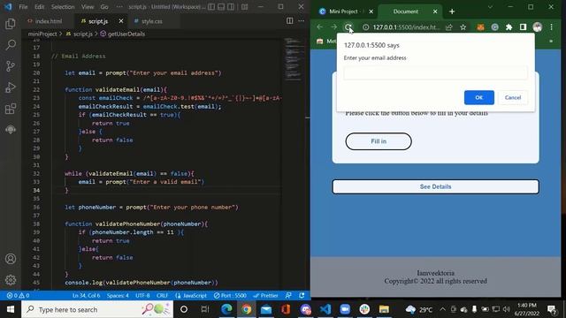 Mini Javascript Project - Part 5 смотреть онлайн