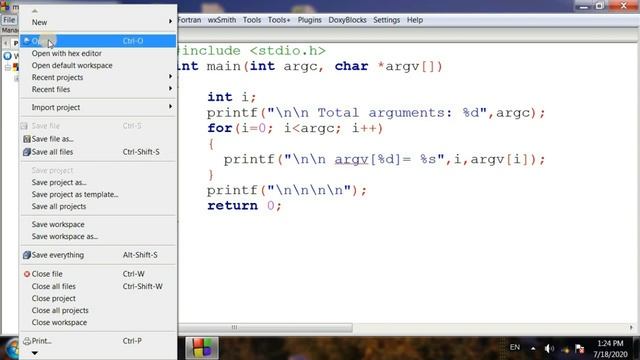 Command Line Arguments in C Language using Code Blocks (Hindi) смотреть онлайн