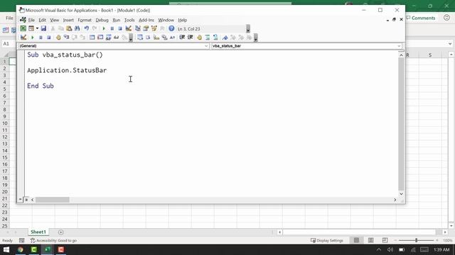 Hide the Status Bar | Custom Message on Status Bar | VBA Tutorial смотреть онлайн
