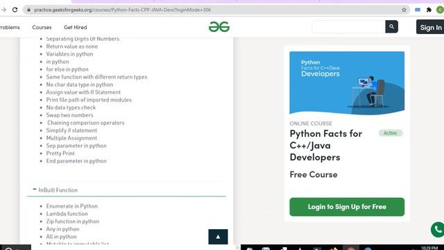geeksforgeeks latest free courses on Python,C++ смотреть онлайн