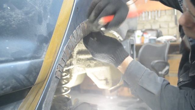 Mitsubishi Lancer 9 - ремонт задних арок смотреть онлайн