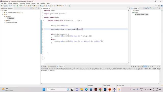 Optional class in JAVA. #java #java8 #javatutorial смотреть онлайн