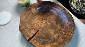 Сделал люстру в стиле лофт из спила поваленного дерева