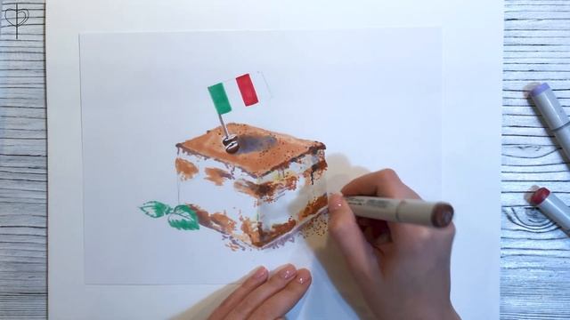 Урок №13. Как научиться рисовать красивый десерт спиртовыми маркерами смотреть онлайн