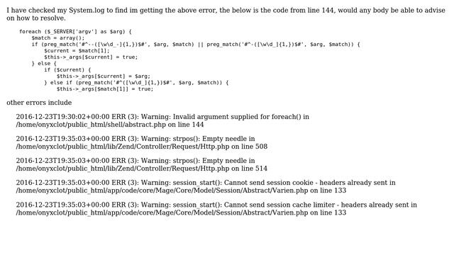 Magento ERR (3): Warning: Invalid argument supplied for foreach() in... смотреть онлайн
