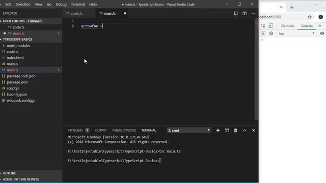 Typescript Refresher | arrow function смотреть онлайн