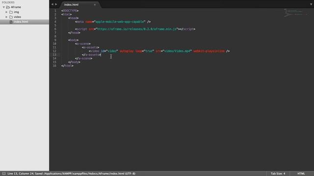 A-Frame WebVR Tutorial 12 - Video смотреть онлайн