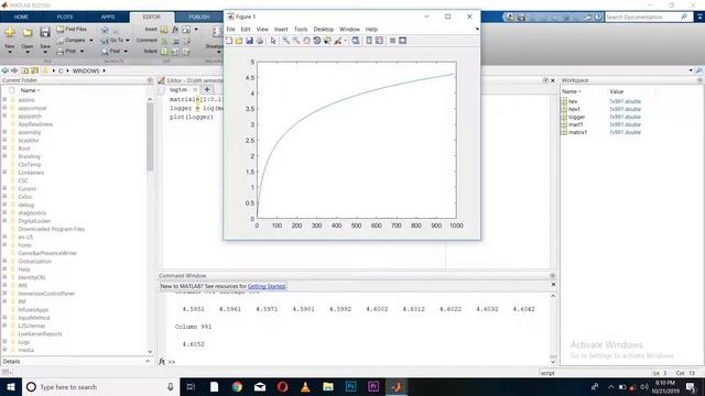 How to plot log function in matlab | log function plotting in matlab смотреть онлайн