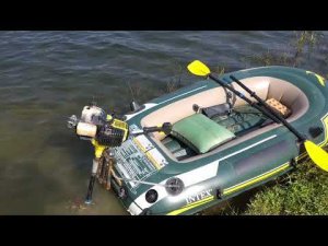 Небольшое испытание лодки Seahawk 2 с подвесным мотором