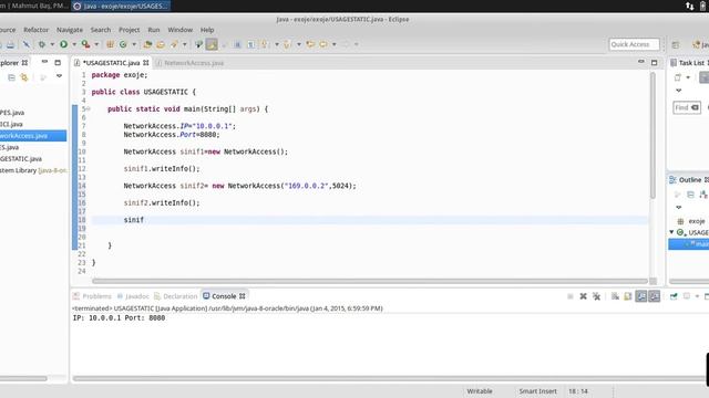 Java static kullanımı смотреть онлайн