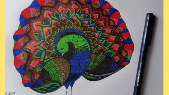 Paintings , Mandala art , Bgm by Akshaya . Enaaikonjam mattri song . смотреть онлайн