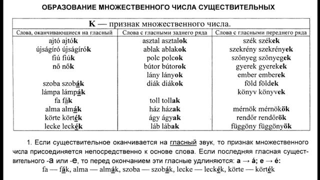 Венгерский язык Урок 15 - Mi? Ki? множественное число - K, Ok.