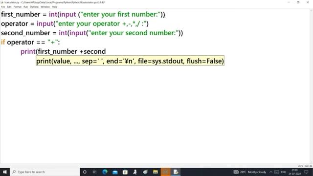 using python program make a calculator смотреть онлайн