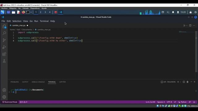 CAMBIO DE MAC CON PYTHON || KALI LINUX смотреть онлайн