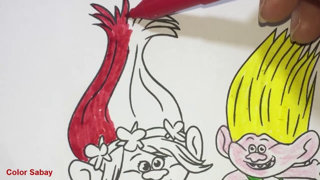 Coloring Pages Dreamworks TROLLS Coloring Book Videos For Children Learning Brilliant Colors