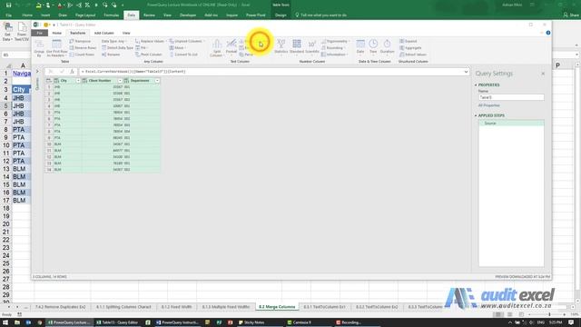 Join text/ numbers into 1 column in Power Query (Concatenate) смотреть онлайн