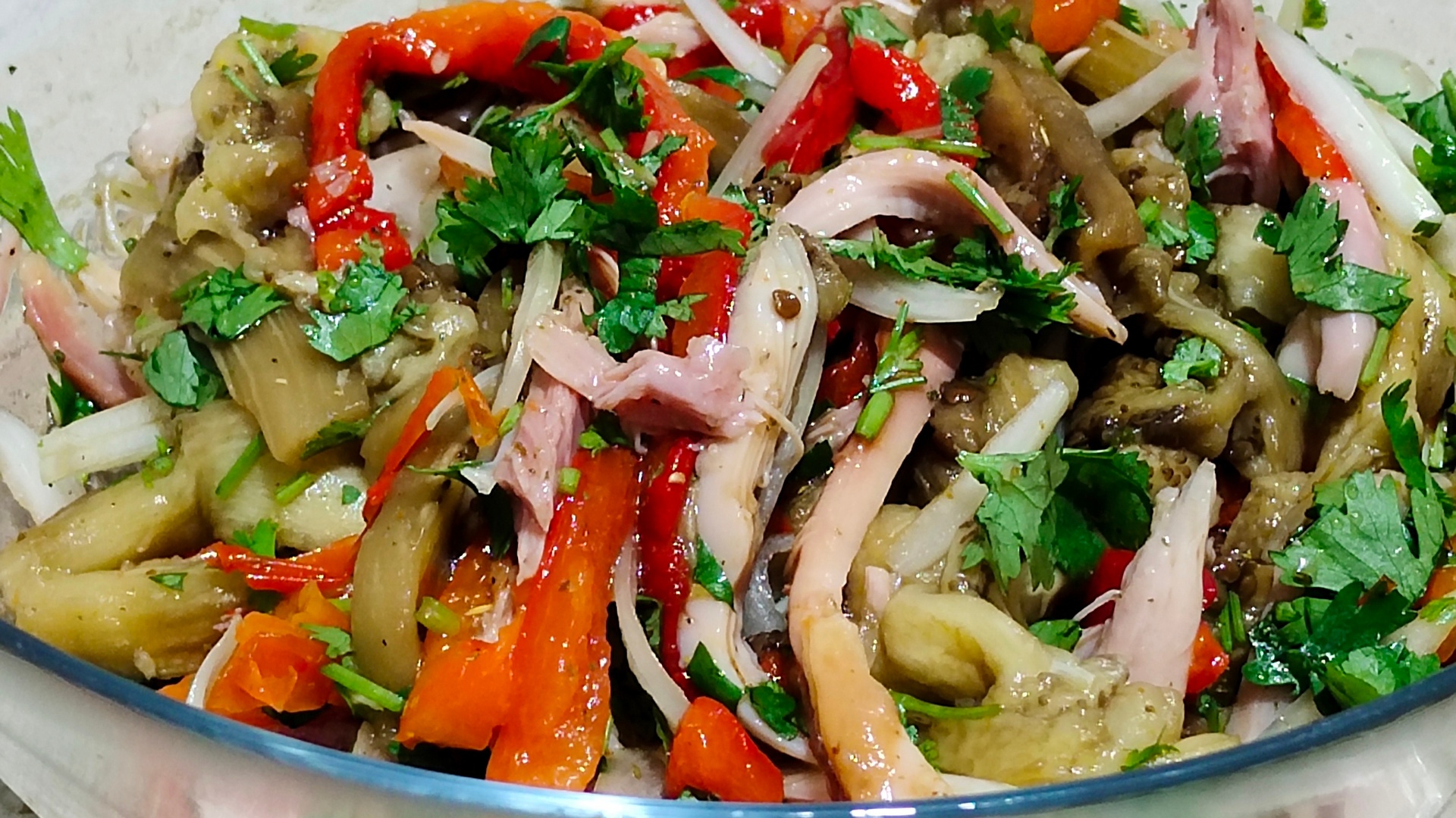 Запекла Баклажаны и Перец в Духовке и Приготовила Салат По-Грузински