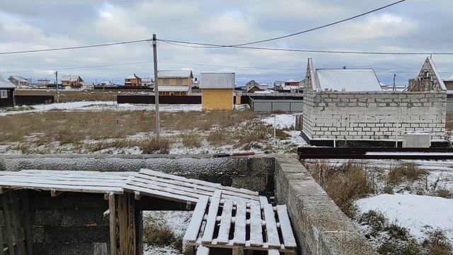 Строю в зиму. Дом из арболита 2й этаж. смотреть онлайн