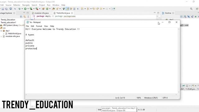 Hello world program in Java |Java first program смотреть онлайн