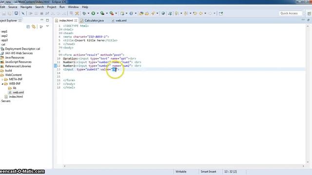 Calculator Program in Servlet | deployment descriptor (web.xml) | Servlet Tutorial in Hindi | #7 смотреть онлайн