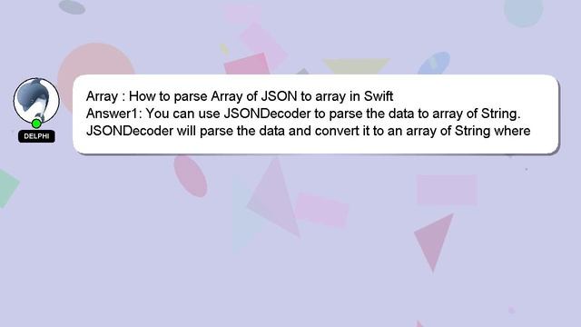 Array : How to parse Array of JSON to array in Swift смотреть онлайн