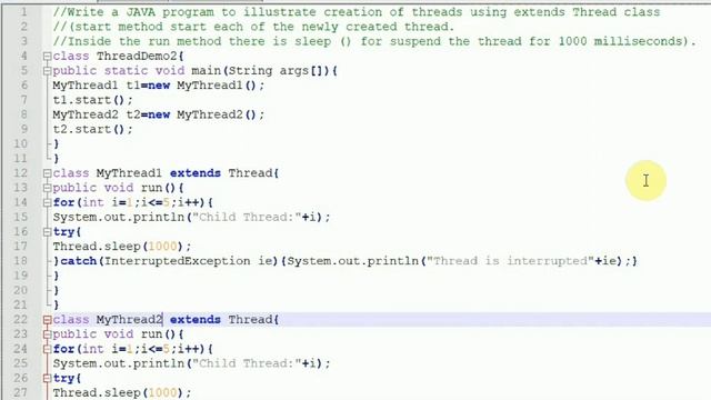 #88 - Creating Threads by extending Thread Class смотреть онлайн