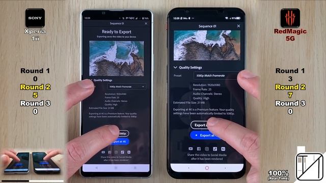 Sony Xperia 1 II vs RedMagic 5G Speed Test смотреть онлайн