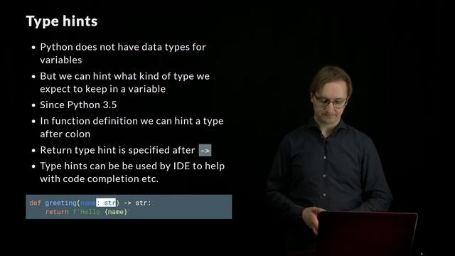 Python (eng) - Function type hints смотреть онлайн