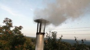 Прочистка дымохода водой #1