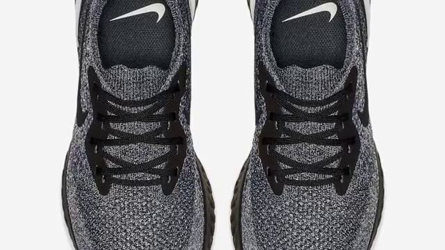 Nike Epic React Flyknit Black/White/Black смотреть онлайн