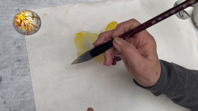 Chinese Flower Painting Lesson Hibiscus on Vintage Double Xuan AO смотреть онлайн