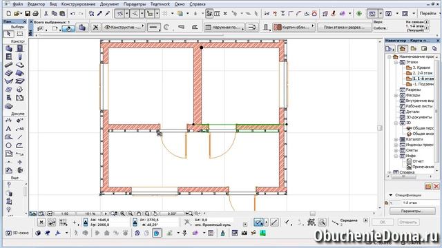 ? Урок ArchiCAD (архикад) Видеоответ 03. Моделирование каркасных стен смотреть онлайн