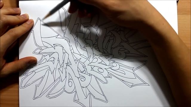 How to draw Graffiti - Wild Style | Graphics Graffiti and Illustration - drawing tutorial смотреть онлайн