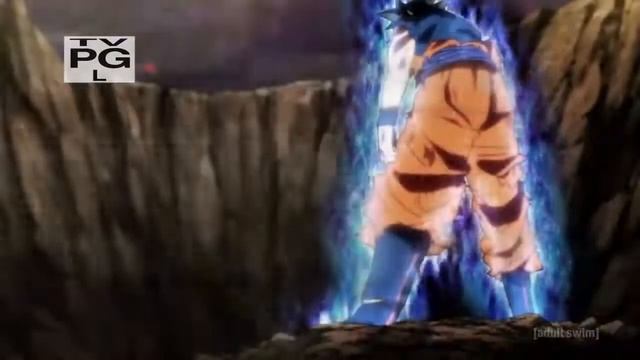 Dragon Ball Super || Beerus 'here it comes' || Goku turns Ultra Instinct English Dub Clip смотреть онлайн