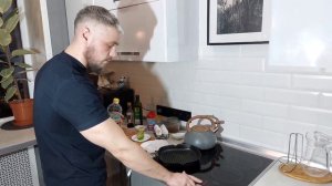 Стейк из тунца на сковороде ПП рецепт. Ужин для похудения.