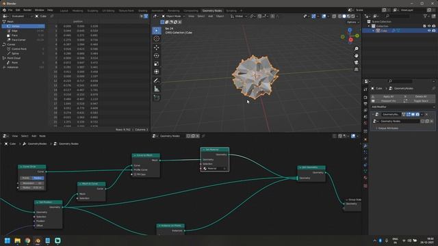 Abstract Procedural Effect in Blender using Geometry Node 3.0 смотреть онлайн