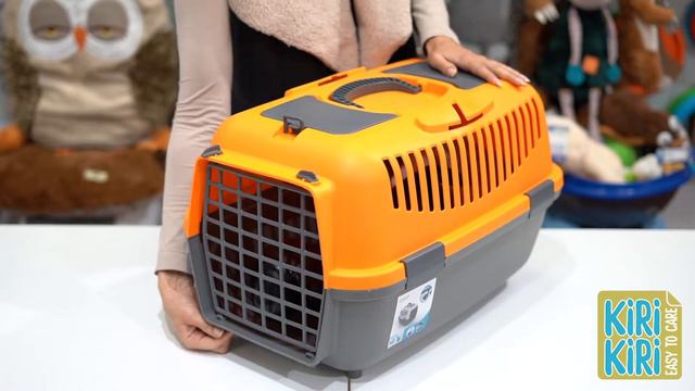 Переноска для собак и кошек KIRI-KIRI NOMADE 2, 55x36x35 см, тёмно-серый / оранжевый, до 8 кг смотреть онлайн