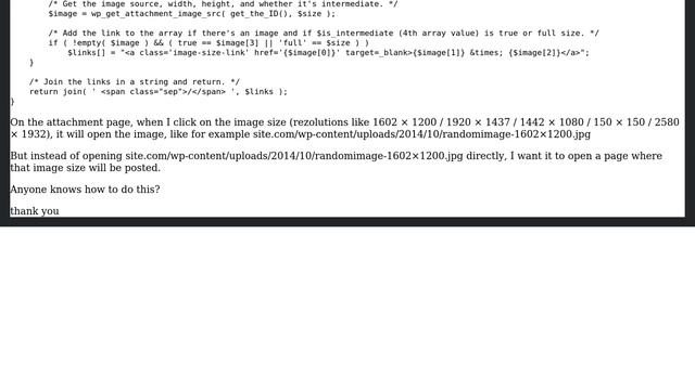 Wordpress: Open image size links in a page instead of direct image link смотреть онлайн
