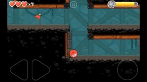 Прохождение Red ball 4 66-70 уровень. Красный шарик - подземные ходы.